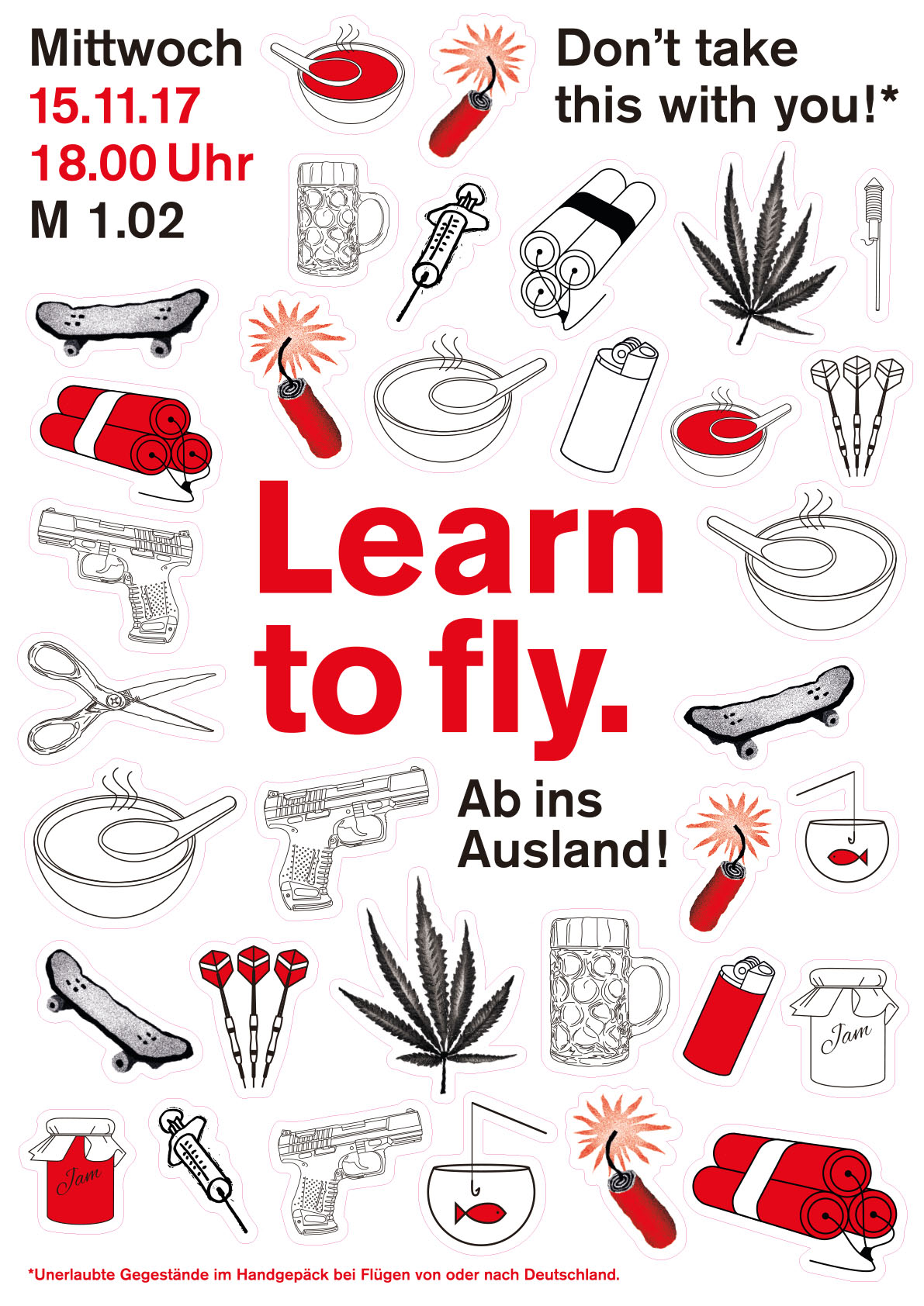 learn to fly plakat