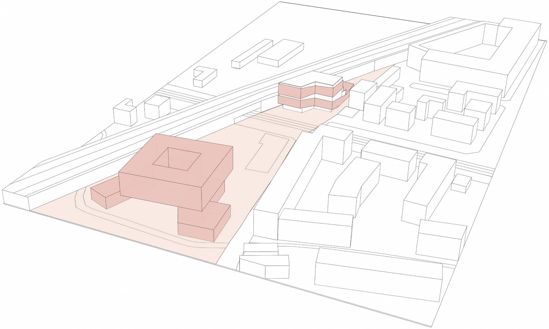 "SchauWerkForum": Lage am Verkehrsknotenpunkt Haunstetter Straße in direkter Nähe zur Hochschul-Bibliothek (Abb.: Paul Brückner)