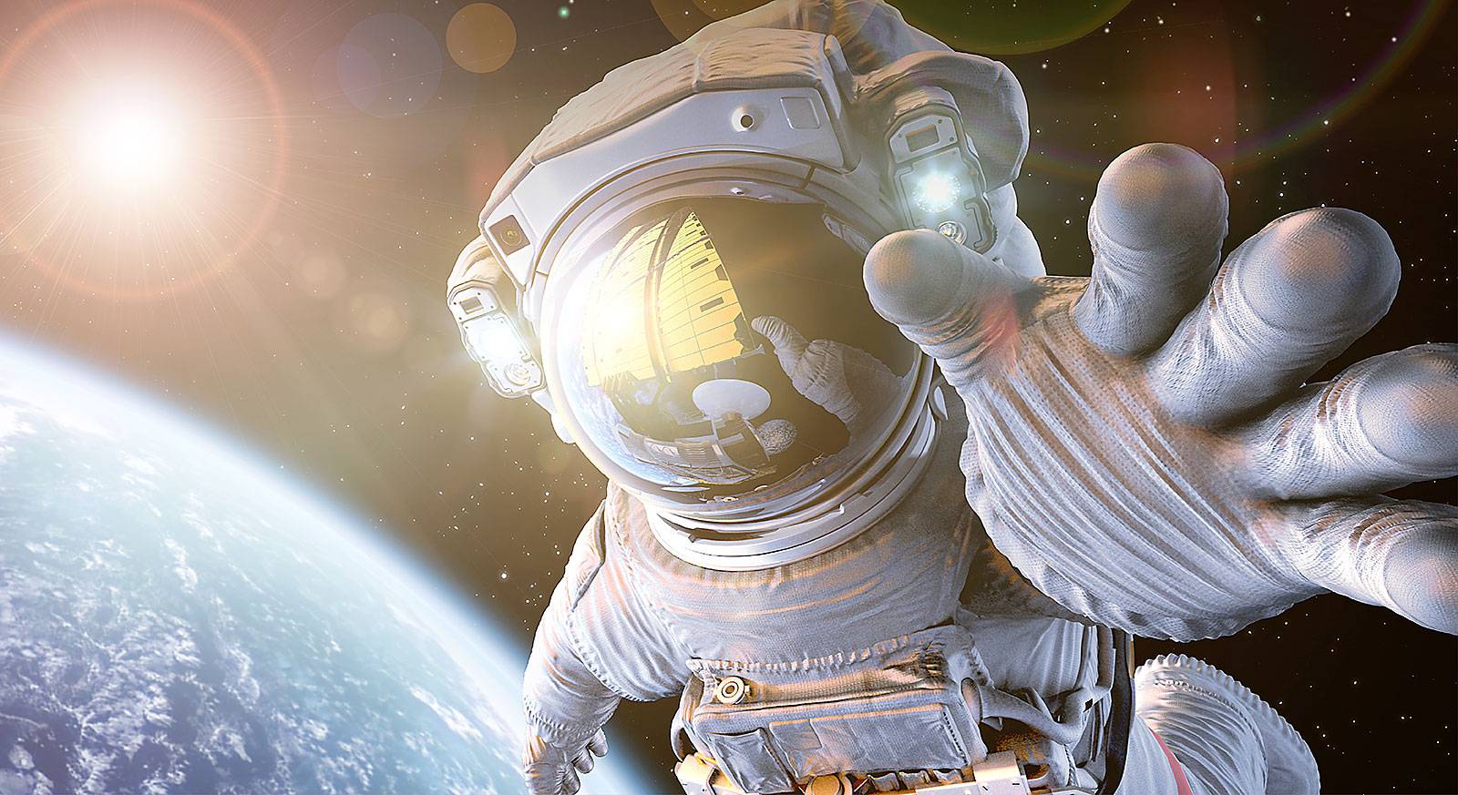 Astronaut im Weltraum der vielen Möglichkeiten