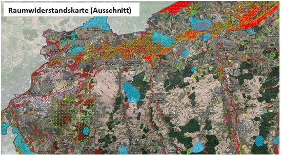 Raumwiderstandskarte (Ausschnitt)