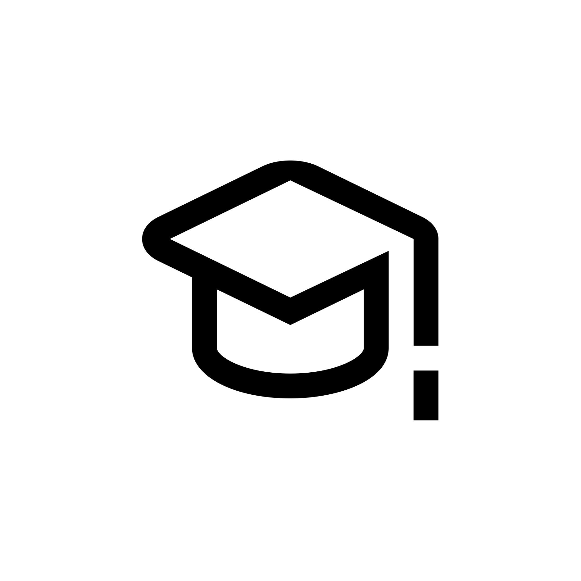 Piktogramm: Absolvent mit Graduation-Hut.