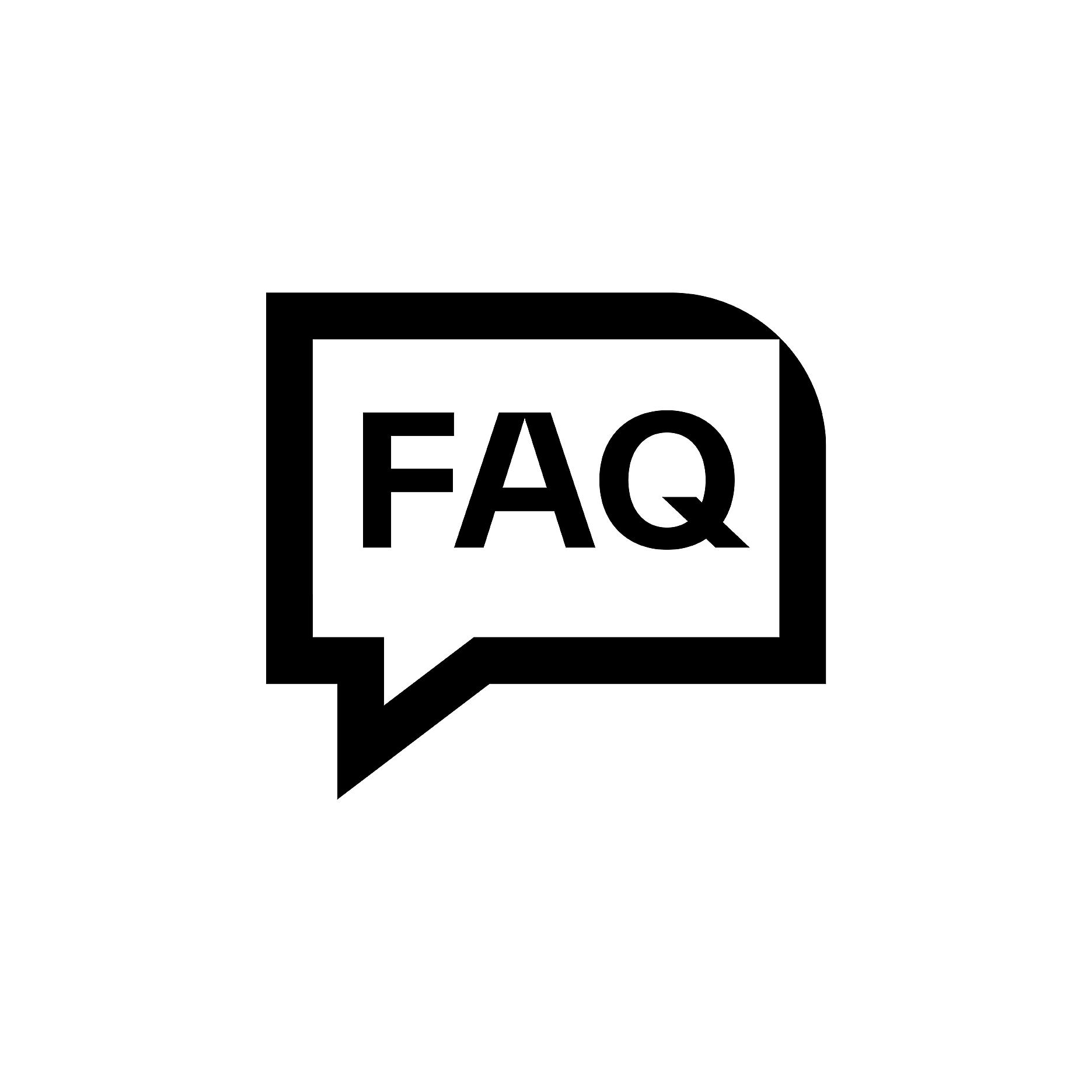 FAQ in einer Sprechblase