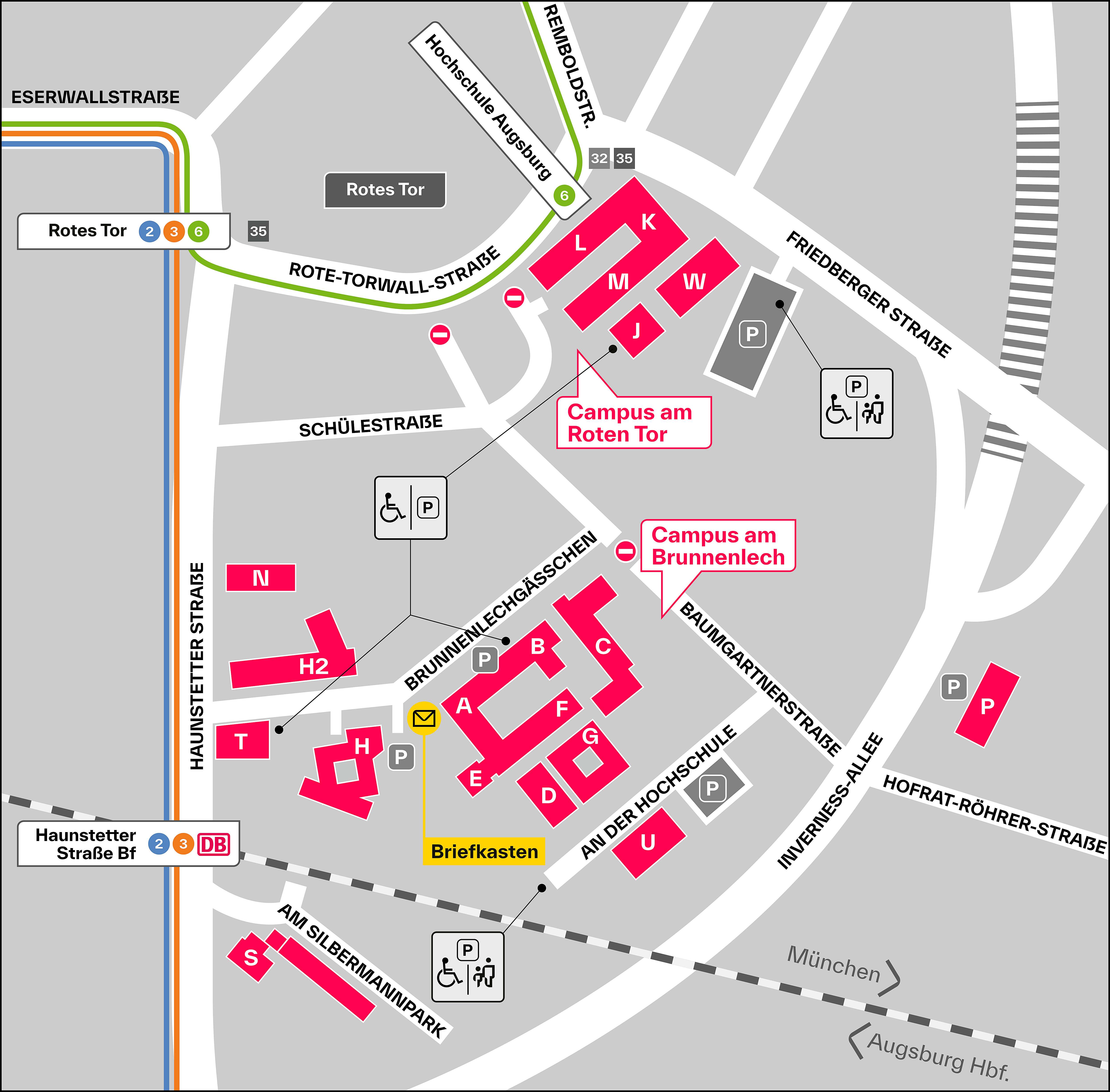 Lageplan Hochschule