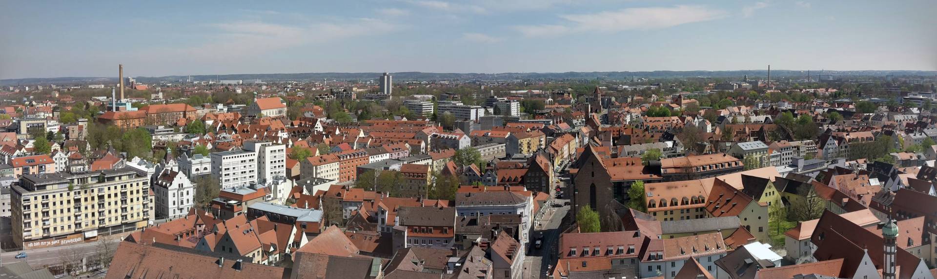 Blick vom Perlachturm in Augsburg