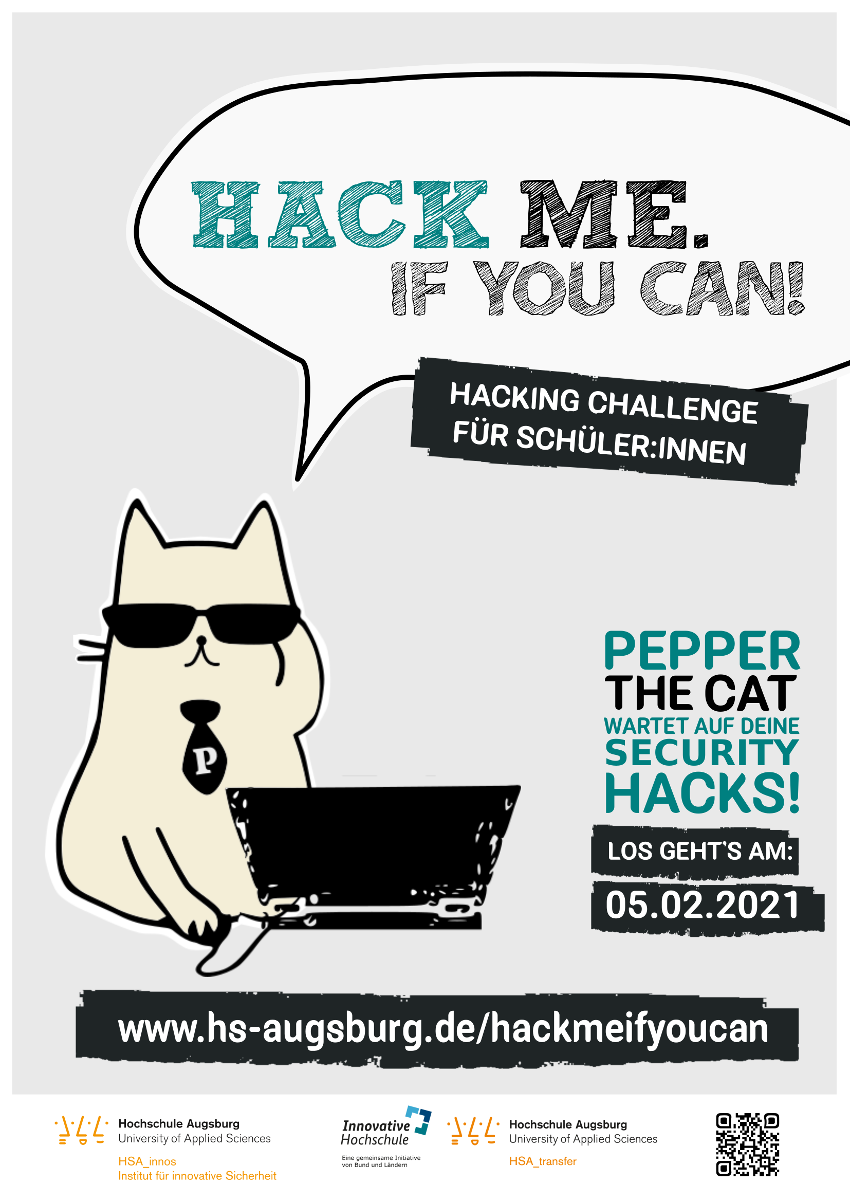 Flyer: Einladung zur Hacking Challenge "Hack me. If you can!"