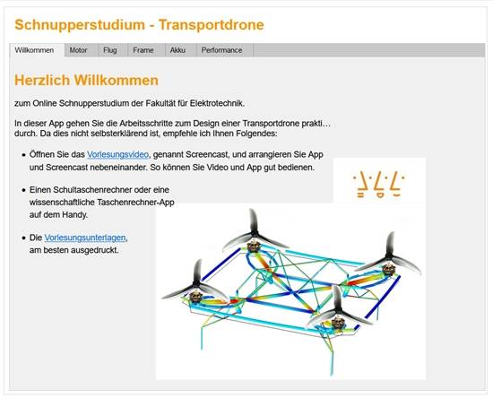 Schnupperstudium Transportdrone