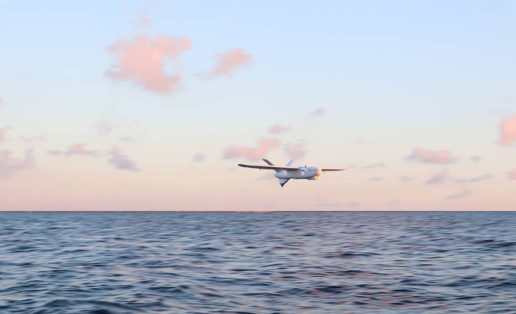 SearchWing – die Suchdrohne beim Testflug auf dem Mittelmeer © Beckmann, Prinz