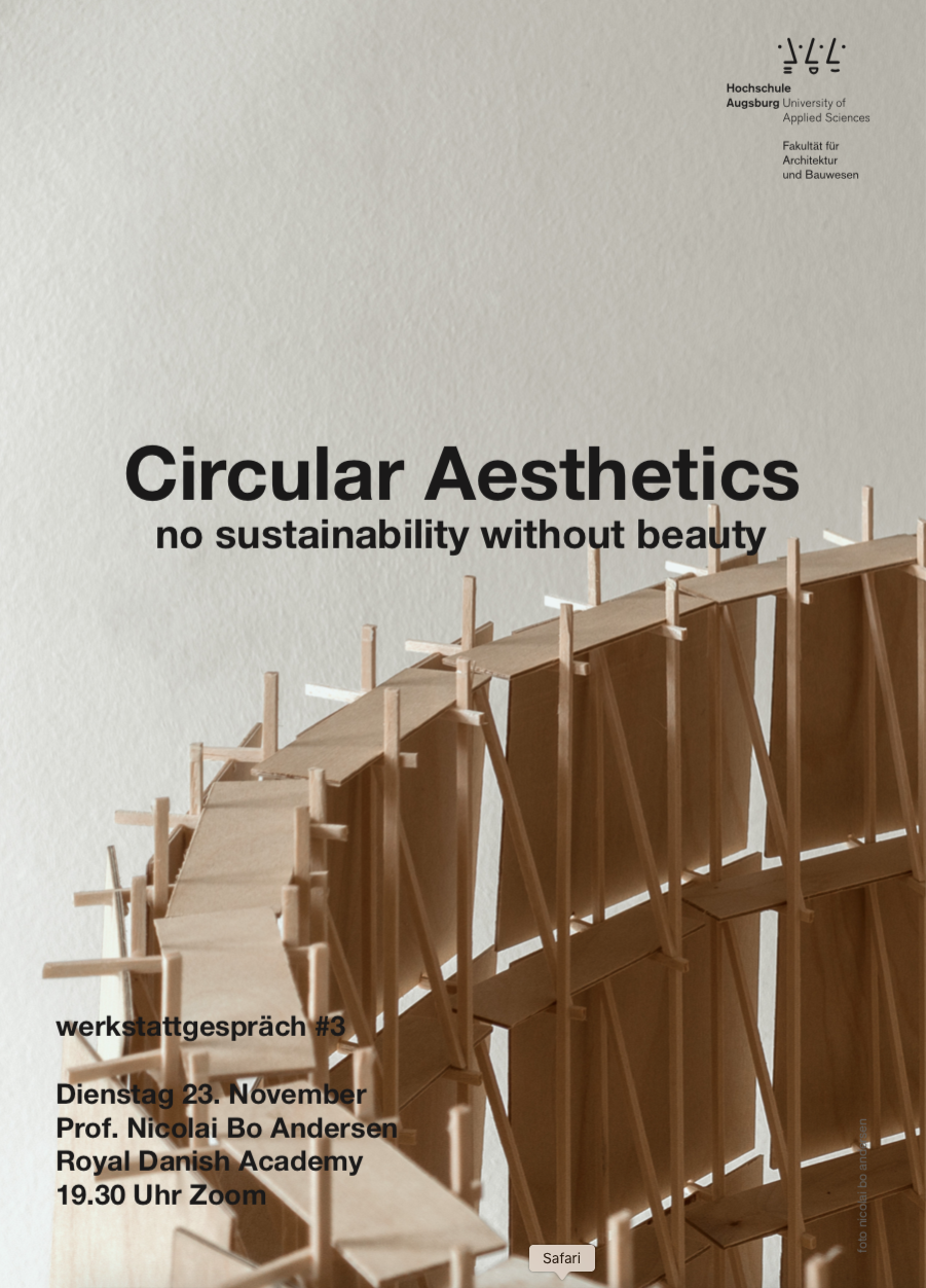 Circular Aesthetics. No sustainability without beauty.