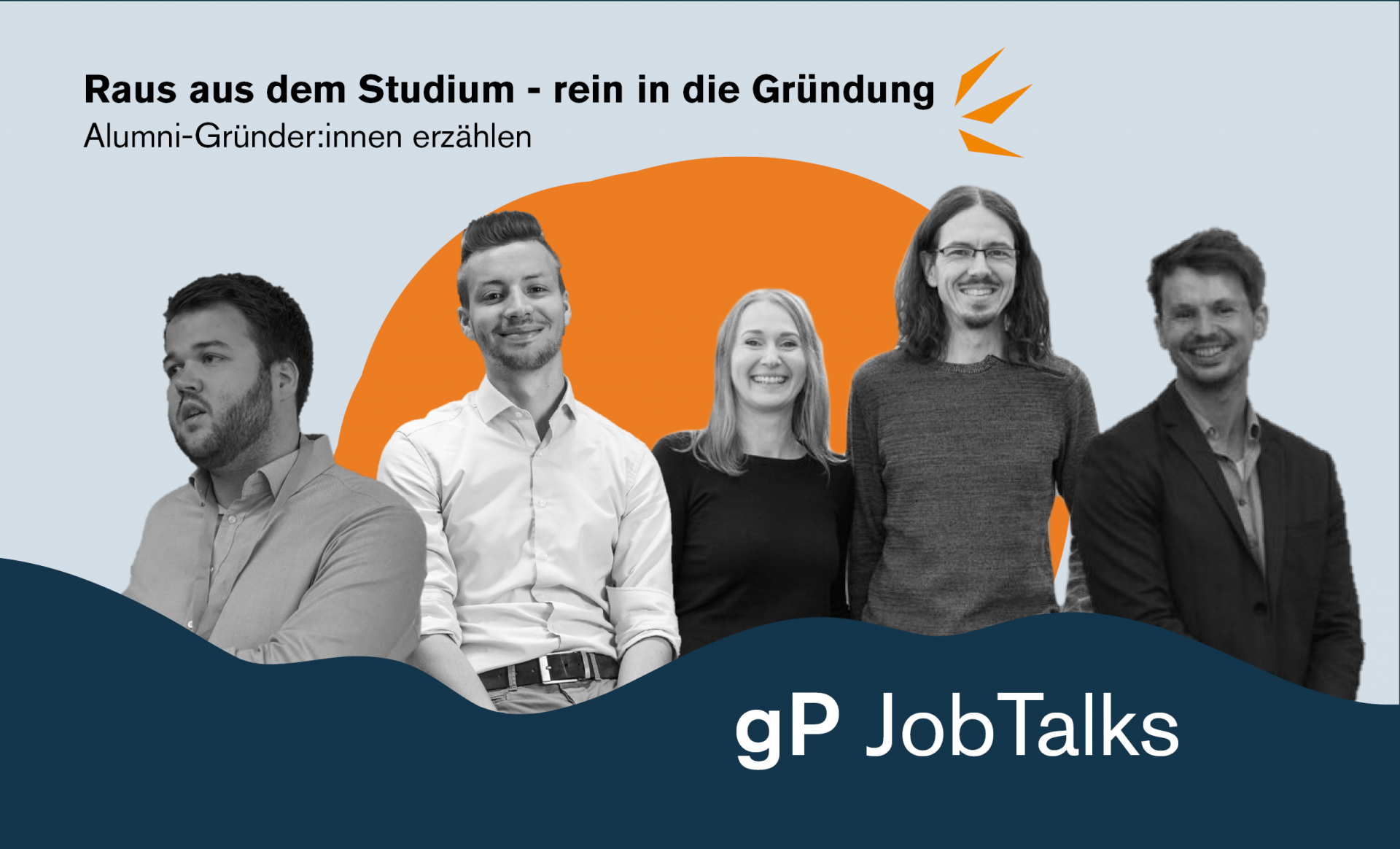 Gründer:innen beim gP JobTalk