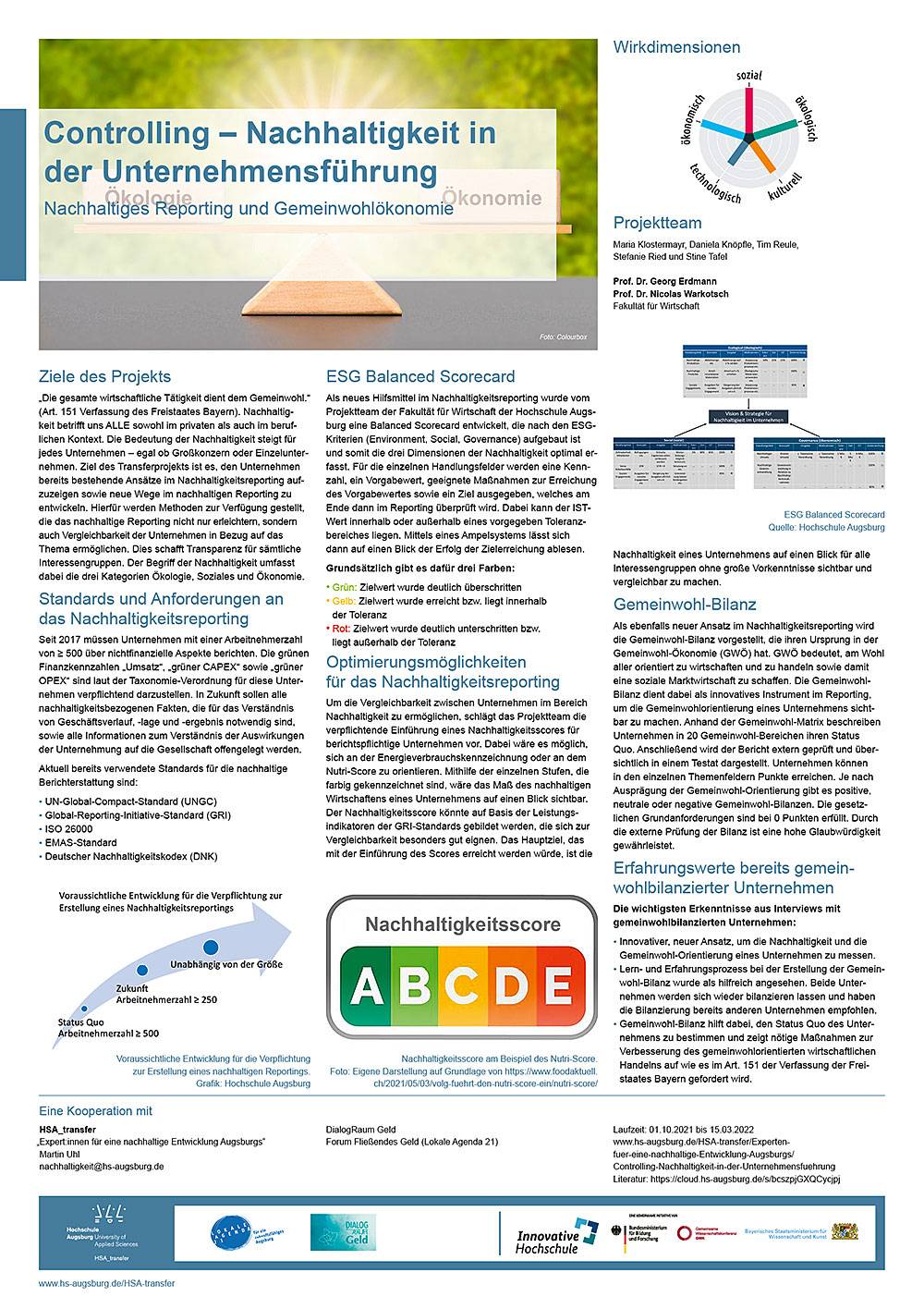 Controlling - Nachhaltigkeit I - Poster