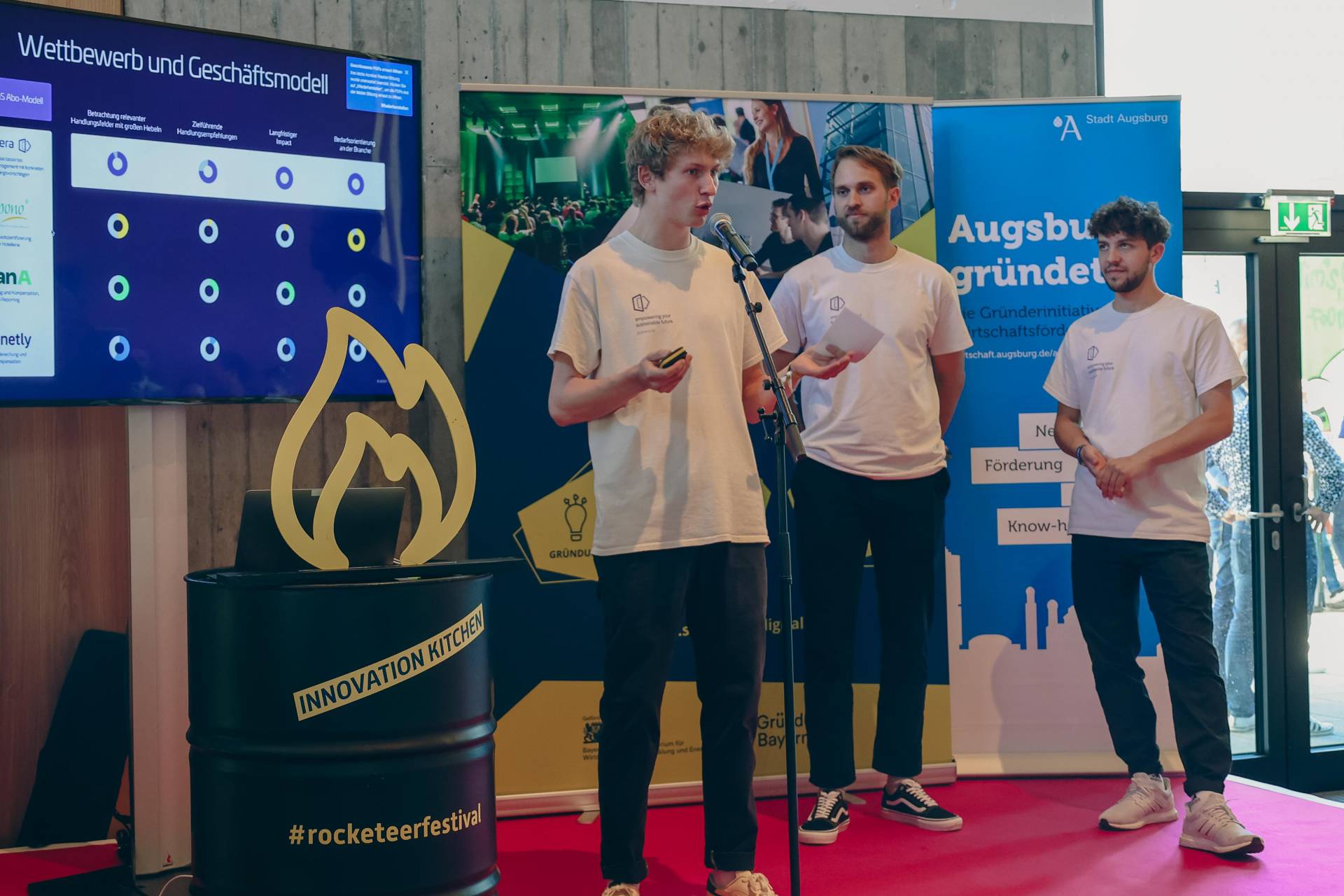 Team avanera beim Pitch in der Innovation Kitchen
