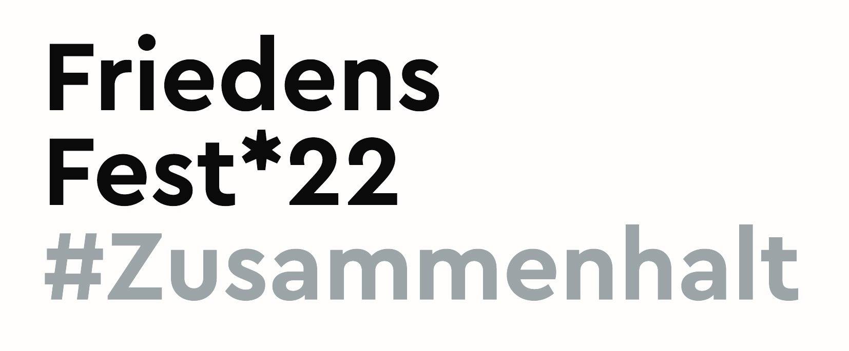 Logo: FriedensFest*22 #Zusammenhalt