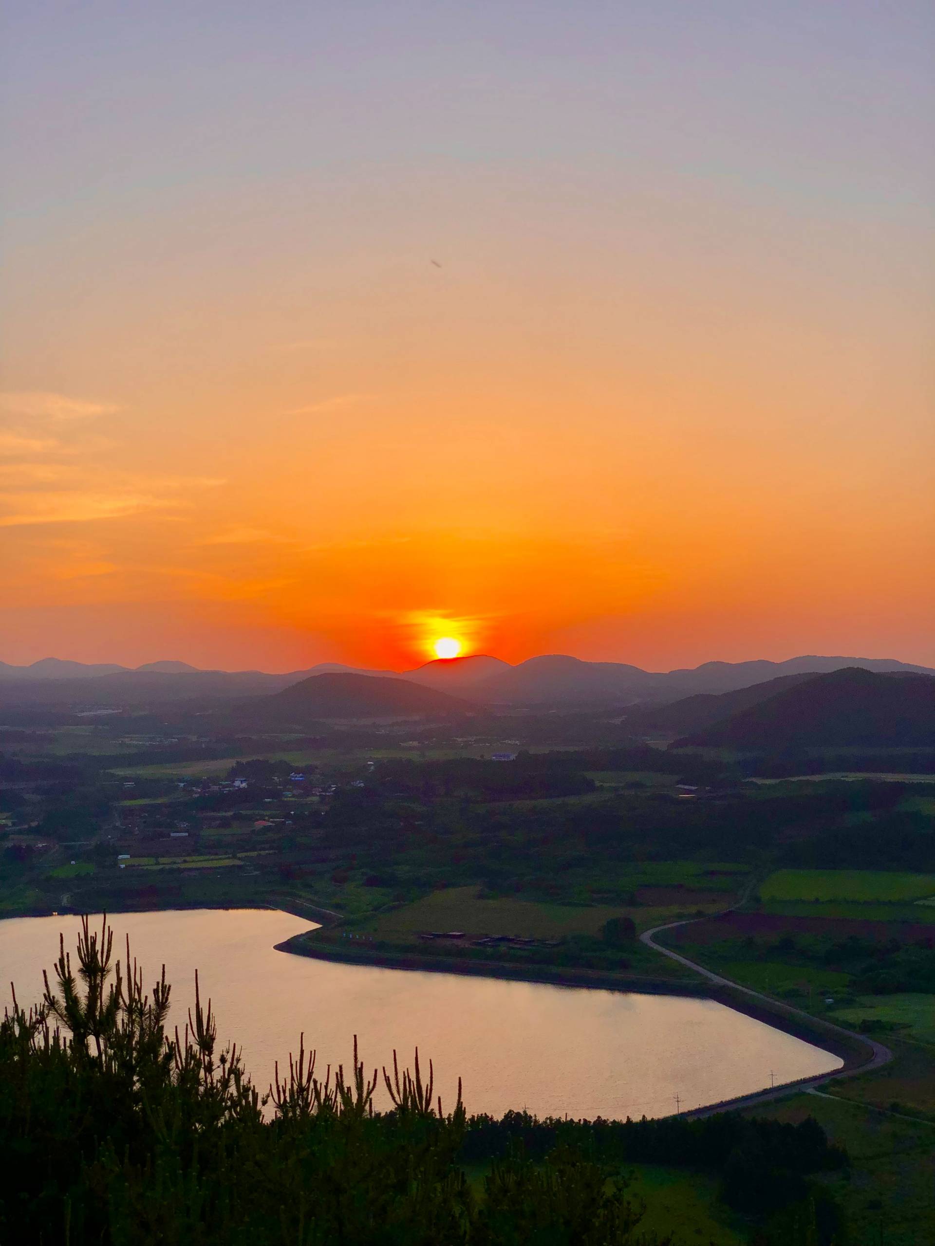 Sonnenuntergang auf Jeju.