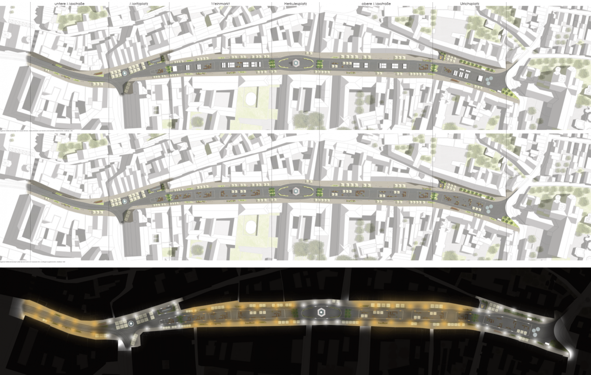 Neukonzeption der Maximilianstraße in Augsburg, Masterarbeit Sebastian Cala