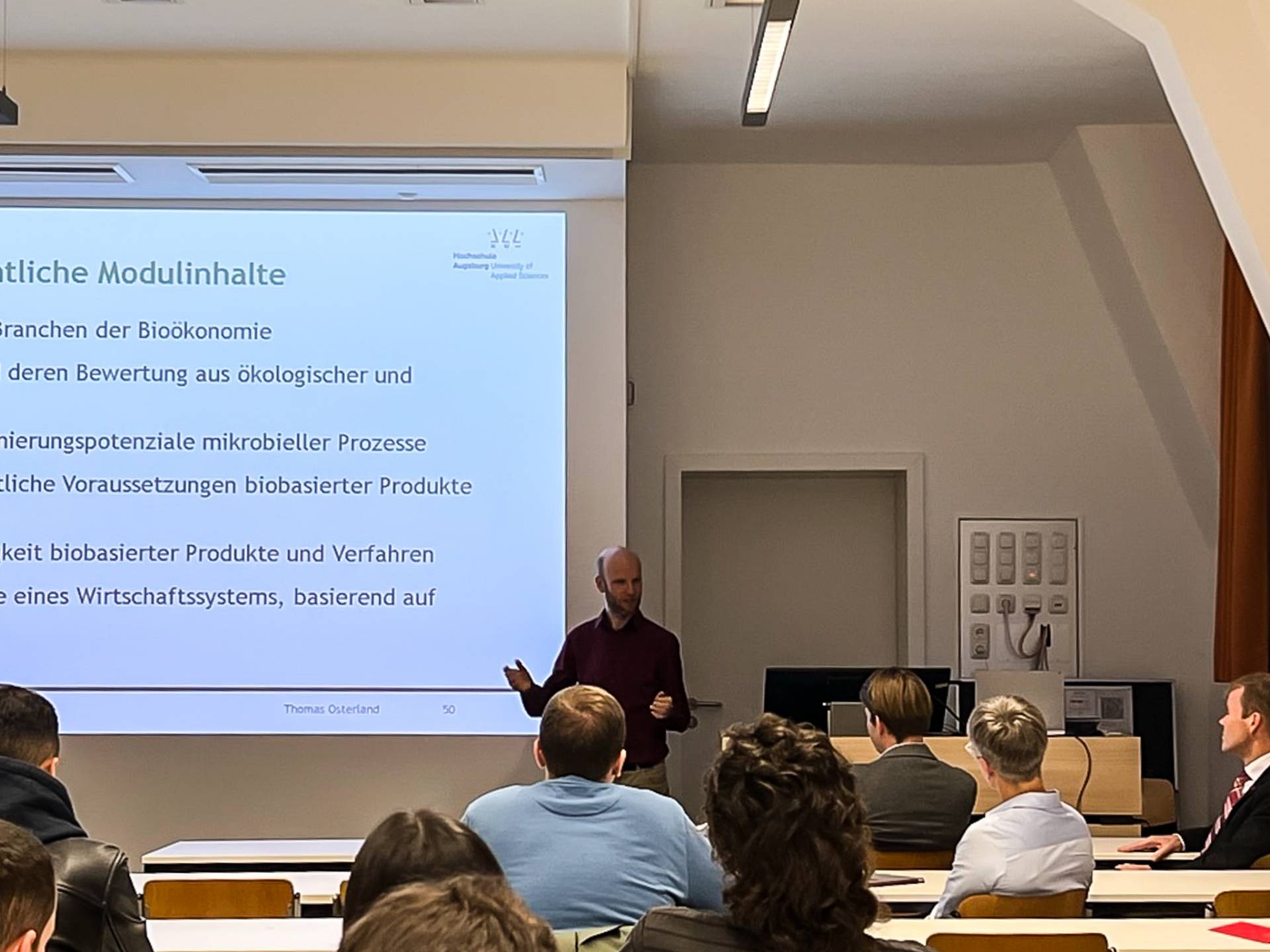 Bioökonomie Modul vorgestellt von Prof. Thomas Osterland