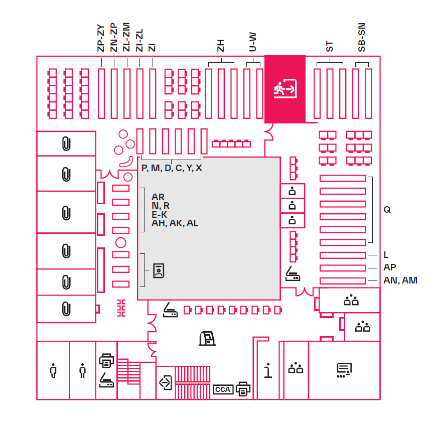 Lageplan der Bibliothek