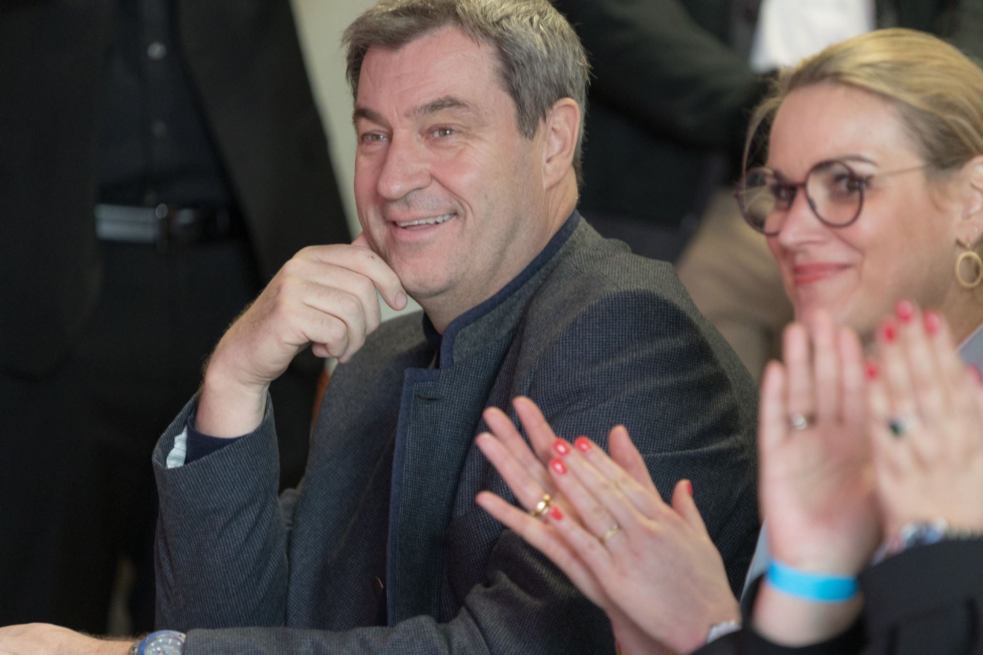 Ministerpräsident Markus Söder und Oberbürgermeisterin Eva Weber. Foto: Matthias Leo