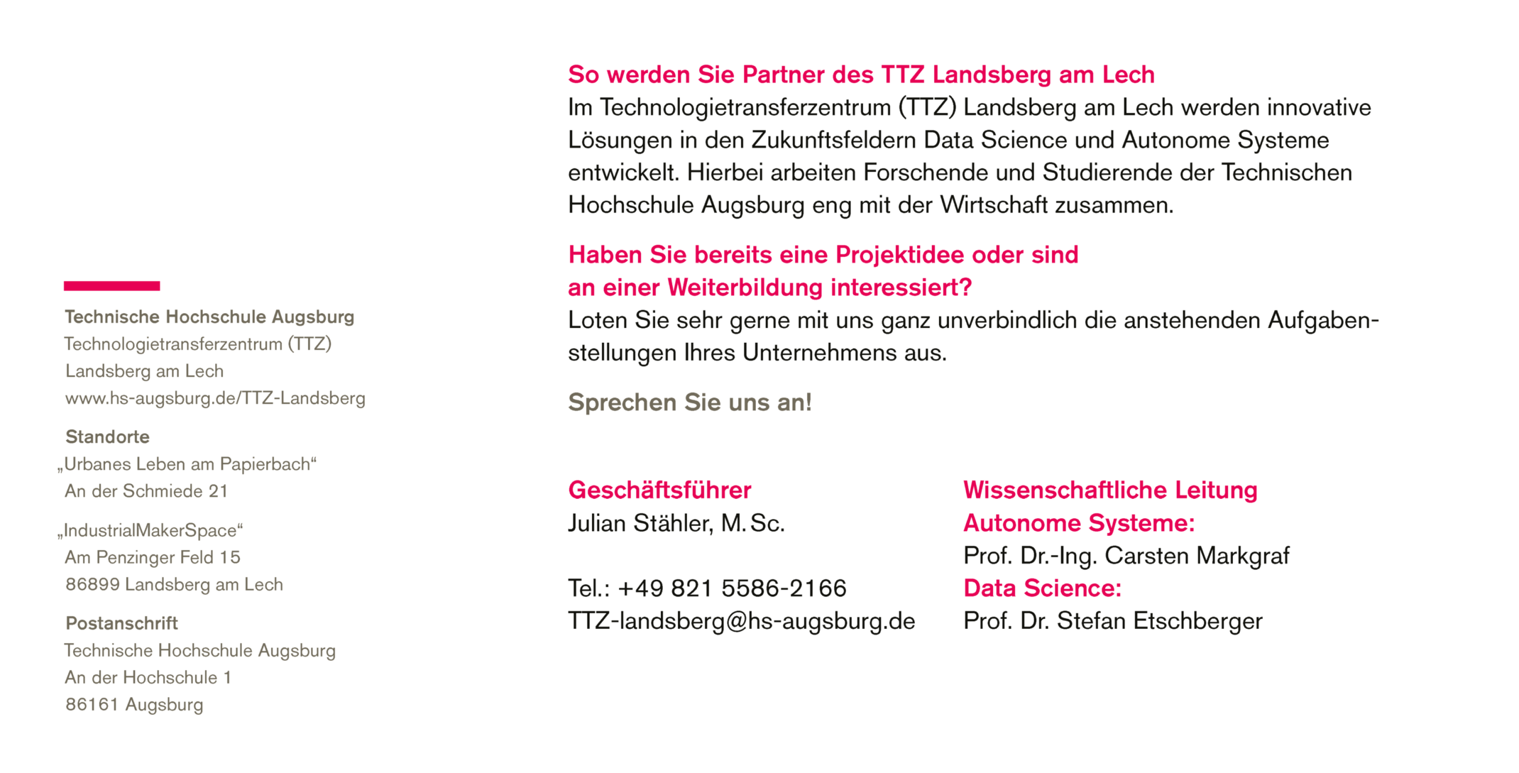 Karte: So werden Sie Partner des TTZ Landsberg am Lech