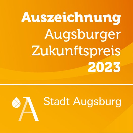 Plakette "Augsburger Zukunftspreis 2023"