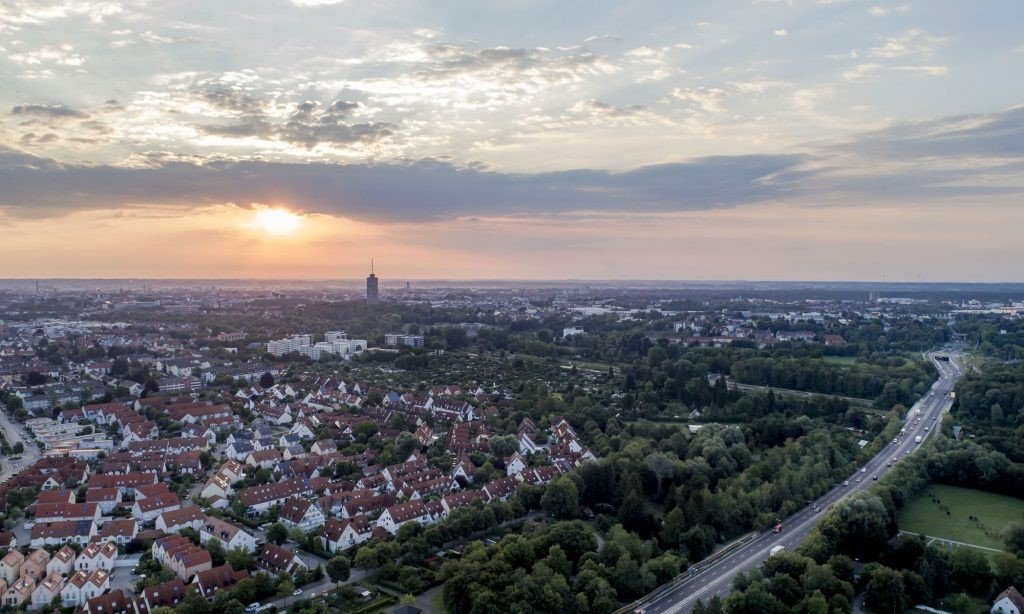 Augsburg Ansicht von Oben