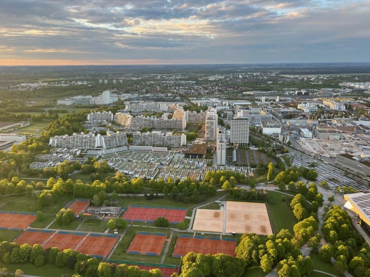 Olympisches Dorf aus der Vogelperspektive