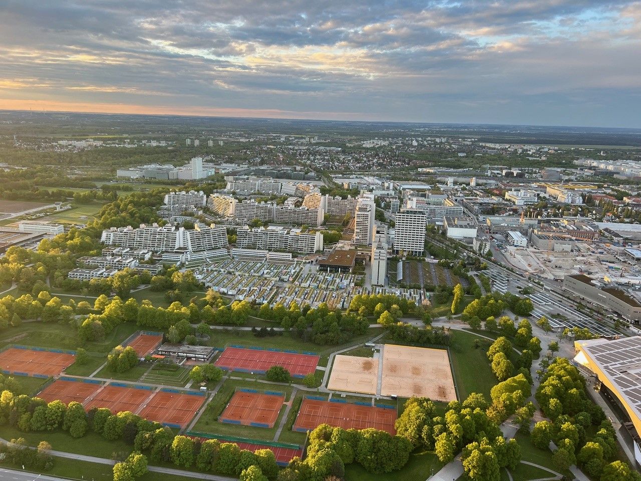 Olympisches Dorf aus der Vogelperspektive