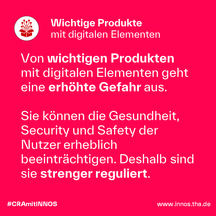 Sicherheitskategorien Produkte mit digitalen Elementen im CRA. Sicherheitskategorien Produkte mit digitalen Elementen im CRA.