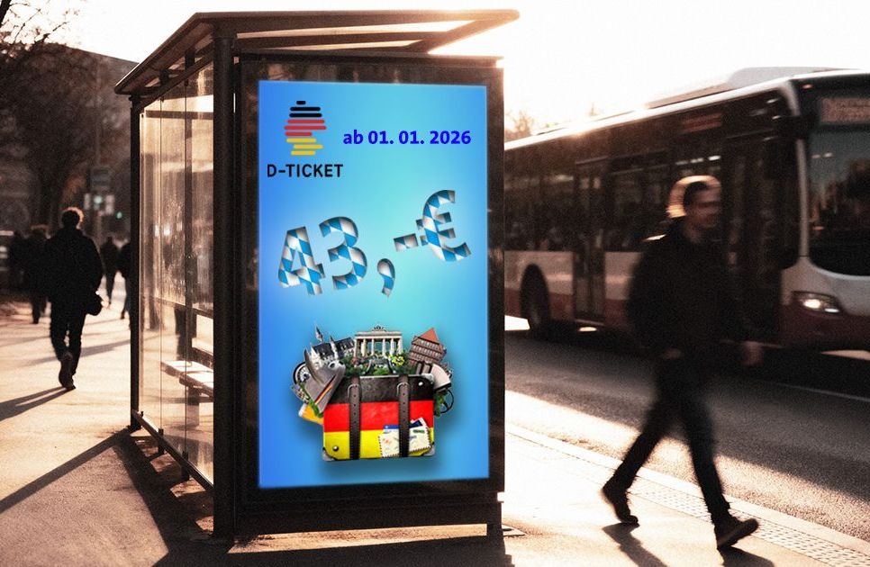 Deutschlandticket. Bayerisches Ermäßigungsticket. Deutschlandticket. Bayerisches Ermäßigungsticket.