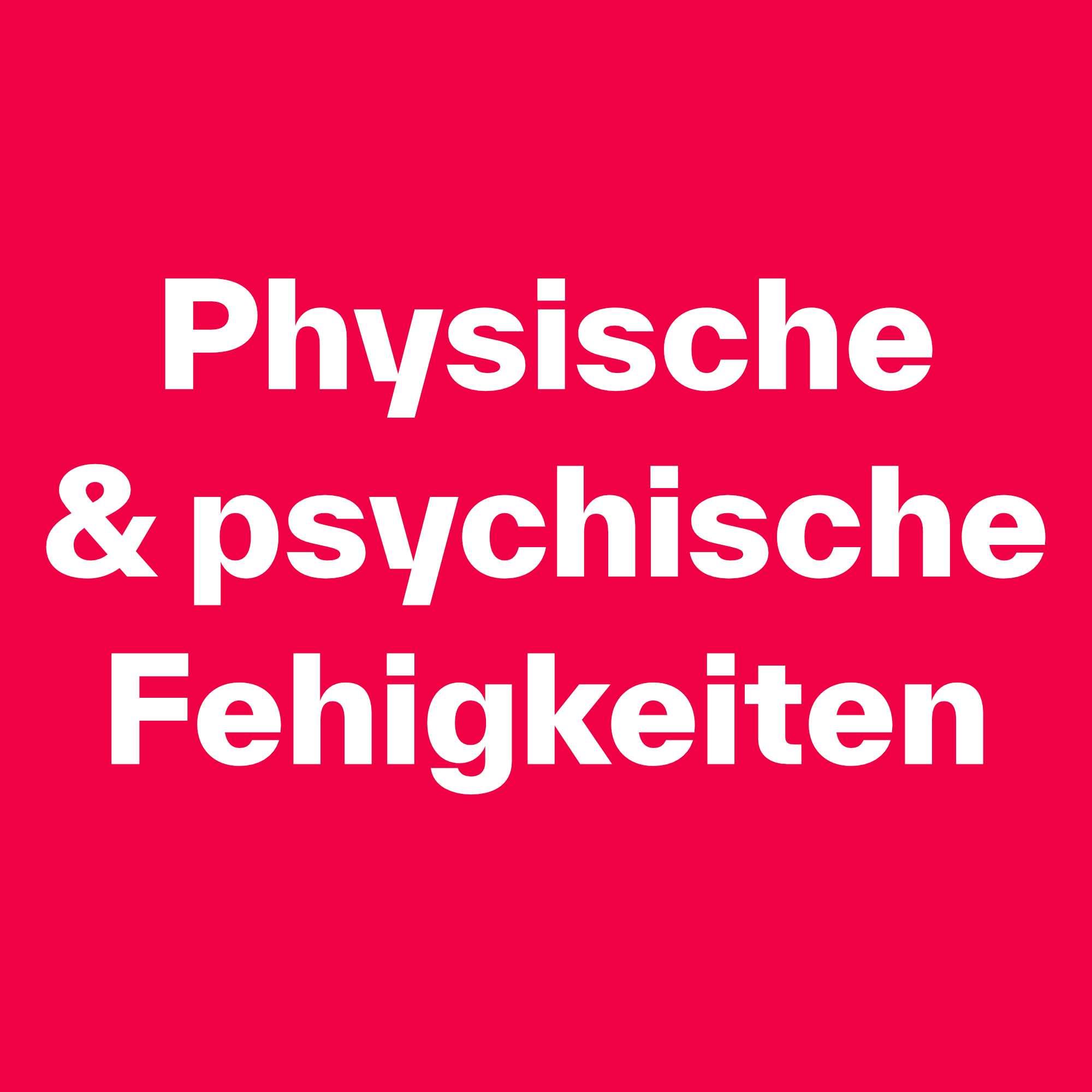 Physische und psychische Gesundheit Physische und psychische Gesundheit