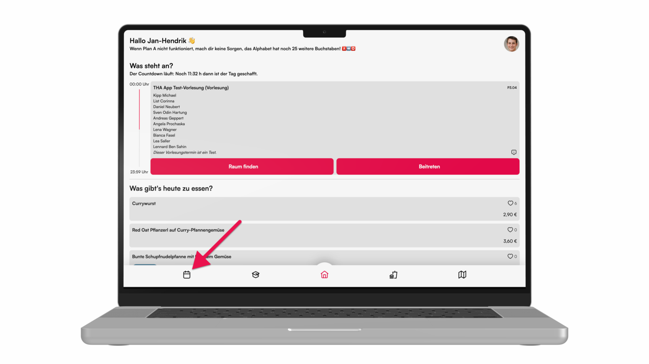 Stundenplan wählen