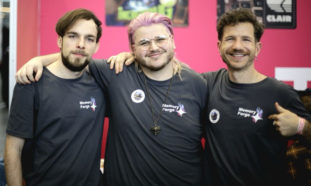 Michael Braun, Elia Çakar und Moritz Naab von Team Memory Forge Michael Braun, Elia Çakar und Moritz Naab von Team Memory Forge
