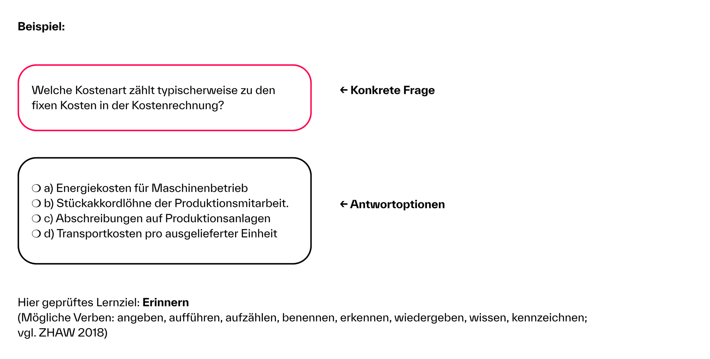 Beispiel: Positive Einfachauswahl
