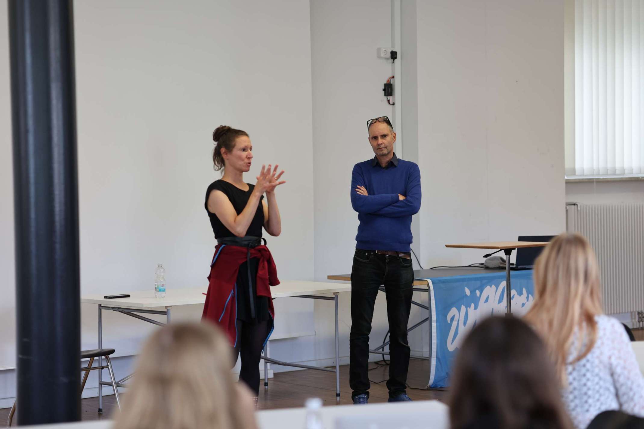 Laetitia Ory und Prof. Stefan Bufler