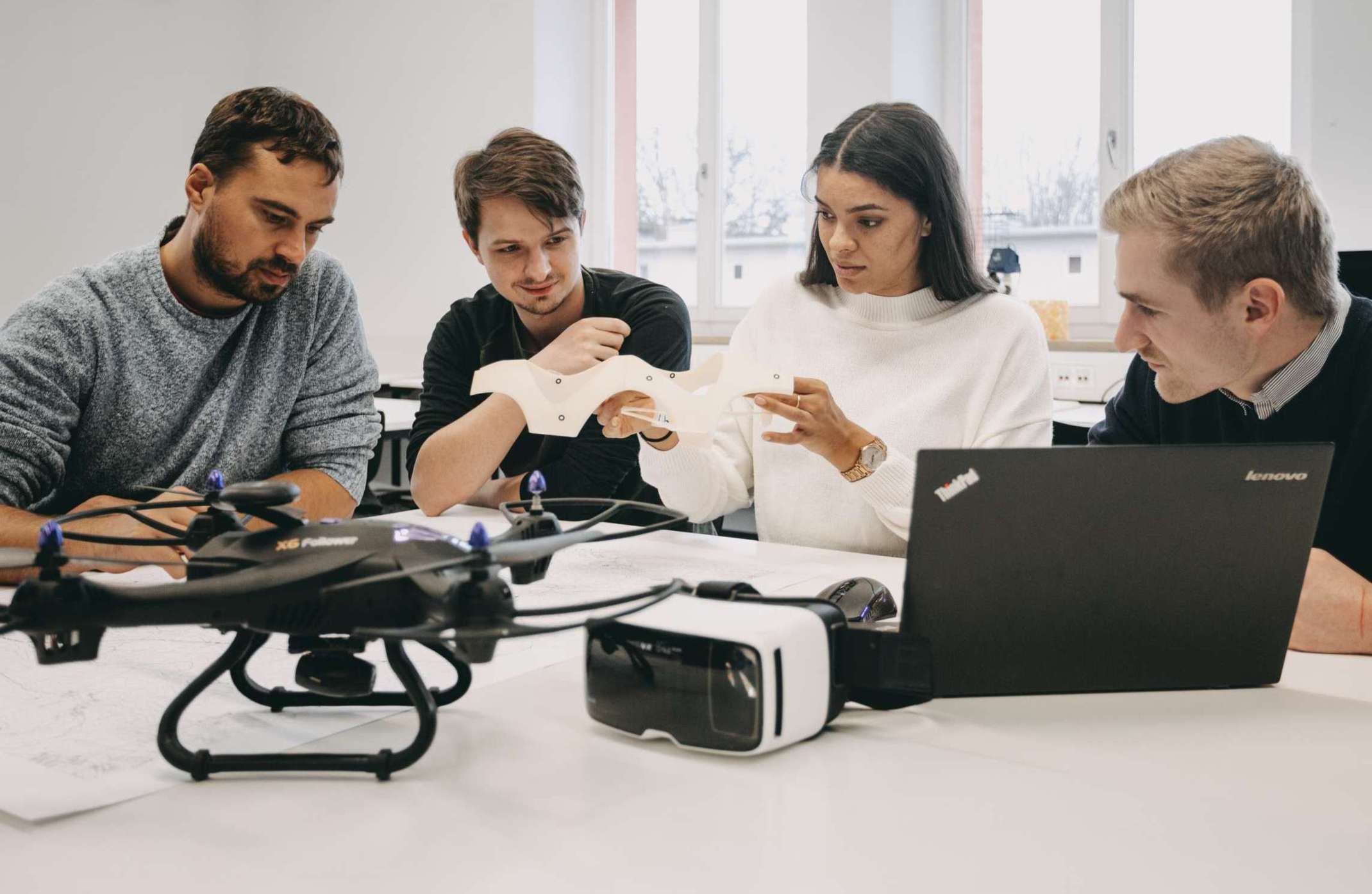 Studierende in der Fakultät für Architektur und Bauwesen.