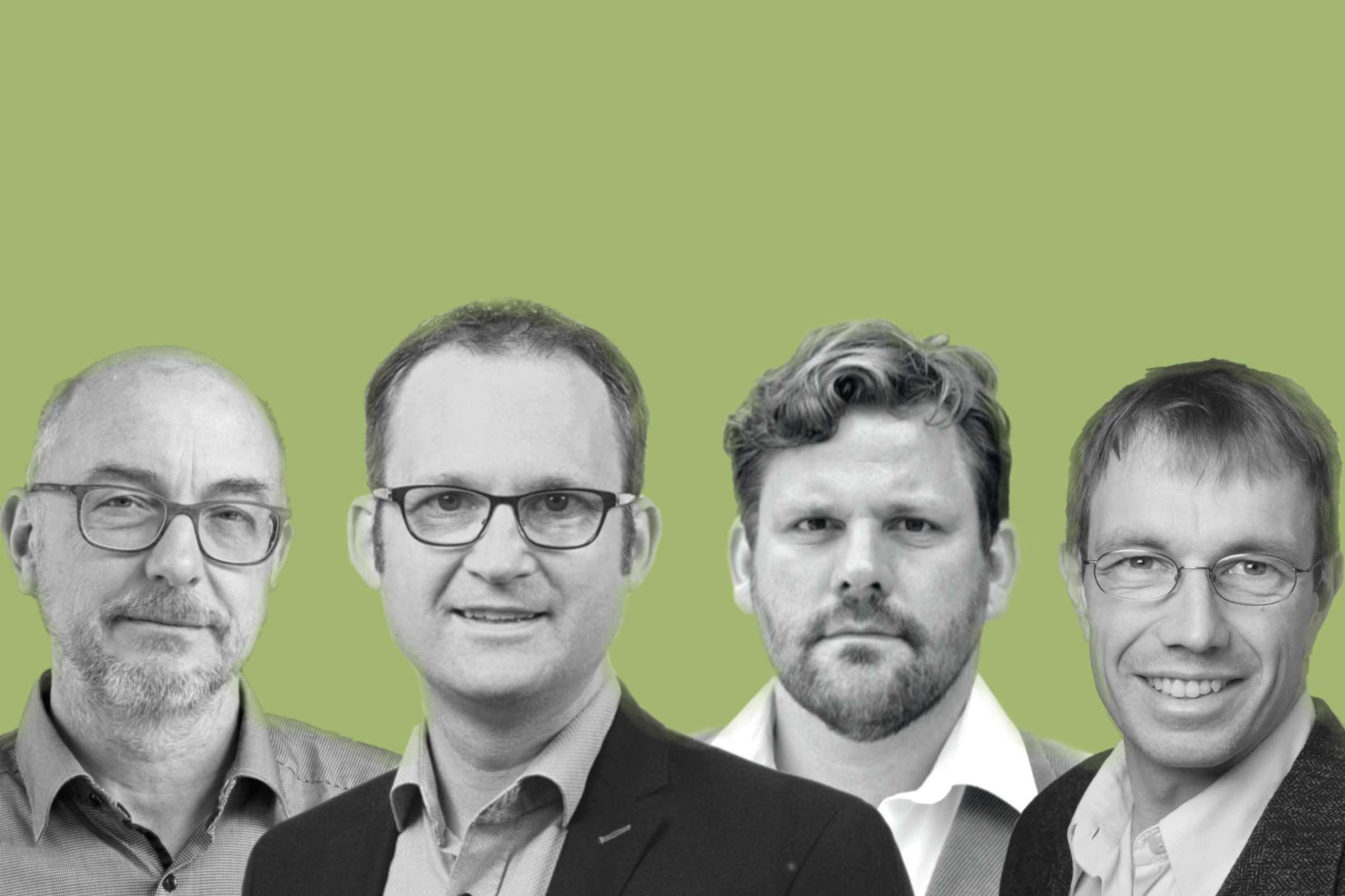 Die Fakultätsleitung (v.l.): Jens Gattermann, Fabian Schmid, Wolfgang Huß und Dirk Jacob