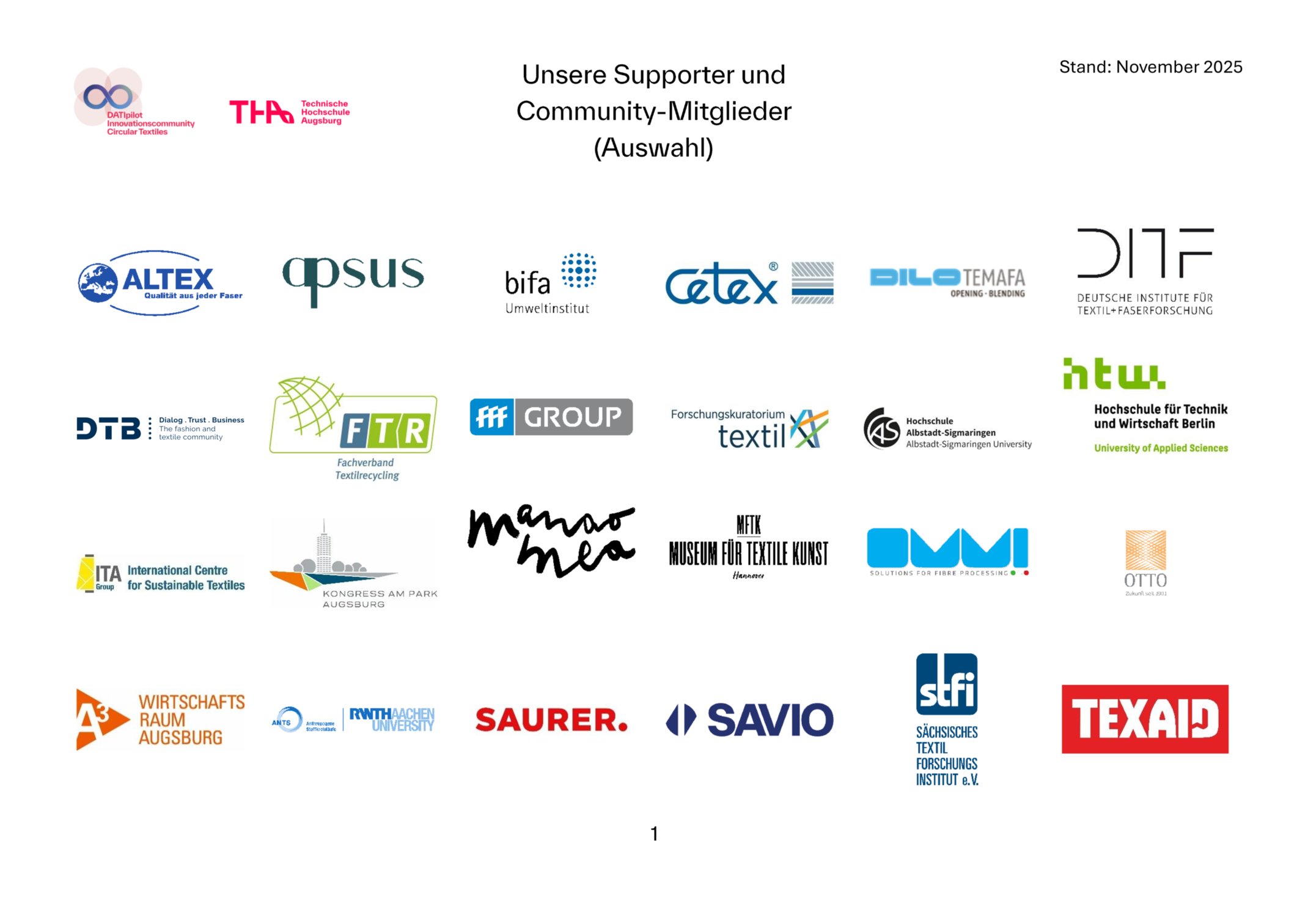 Supporter-Logos (Seite 1)