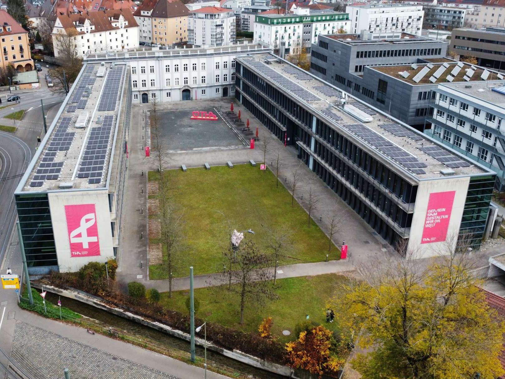 Der KLM-Innenhof aus der Vogelperspektive Der KLM-Innenhof aus der Vogelperspektive