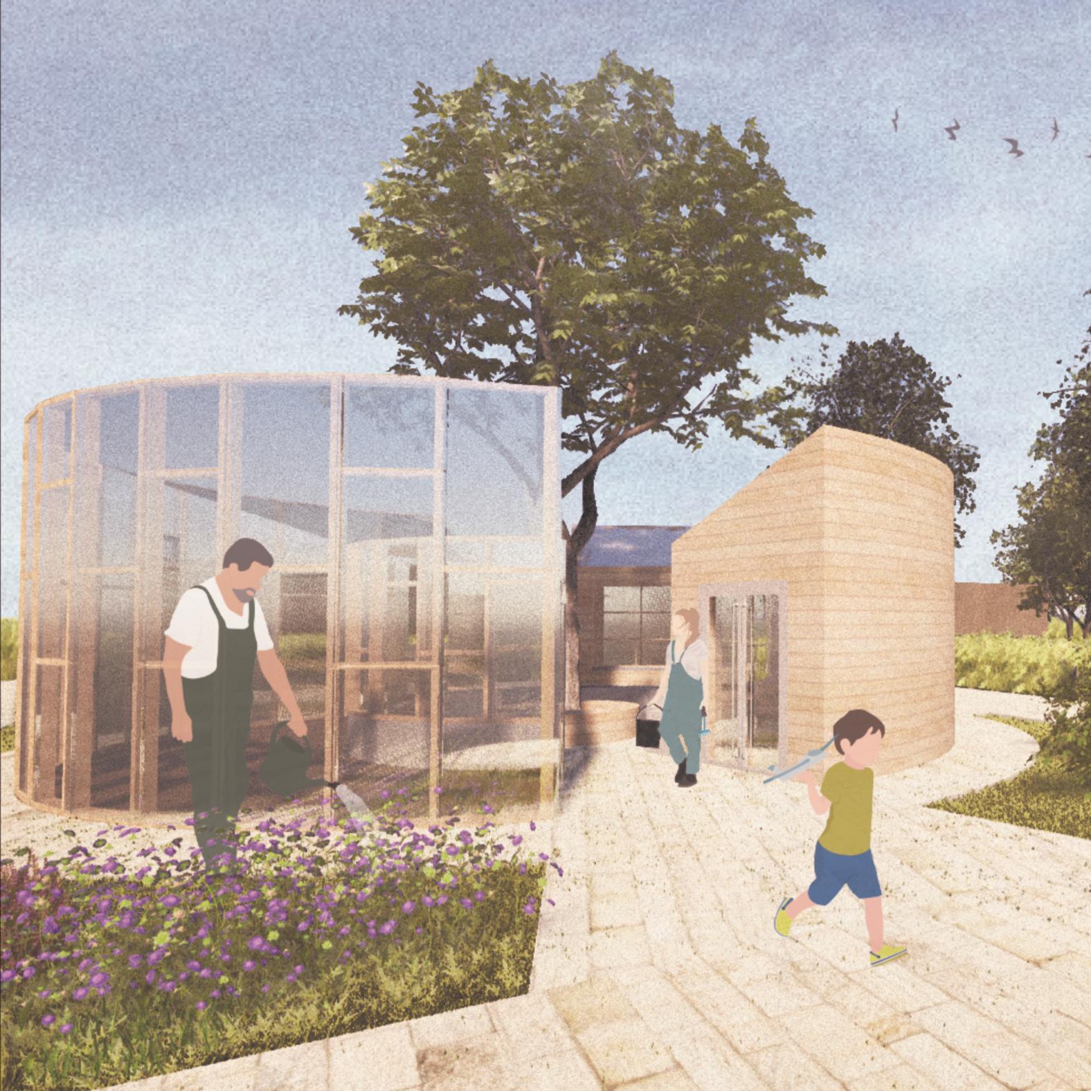 Visualisierung Gartenlaube / Modellfoto