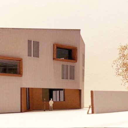 Zukunftsfähig und nachhaltig: Verwaltungsgebäude des Kreisbauhofs Aichach (Entwurf: Veronica Hieber und Sara Yilmaz)