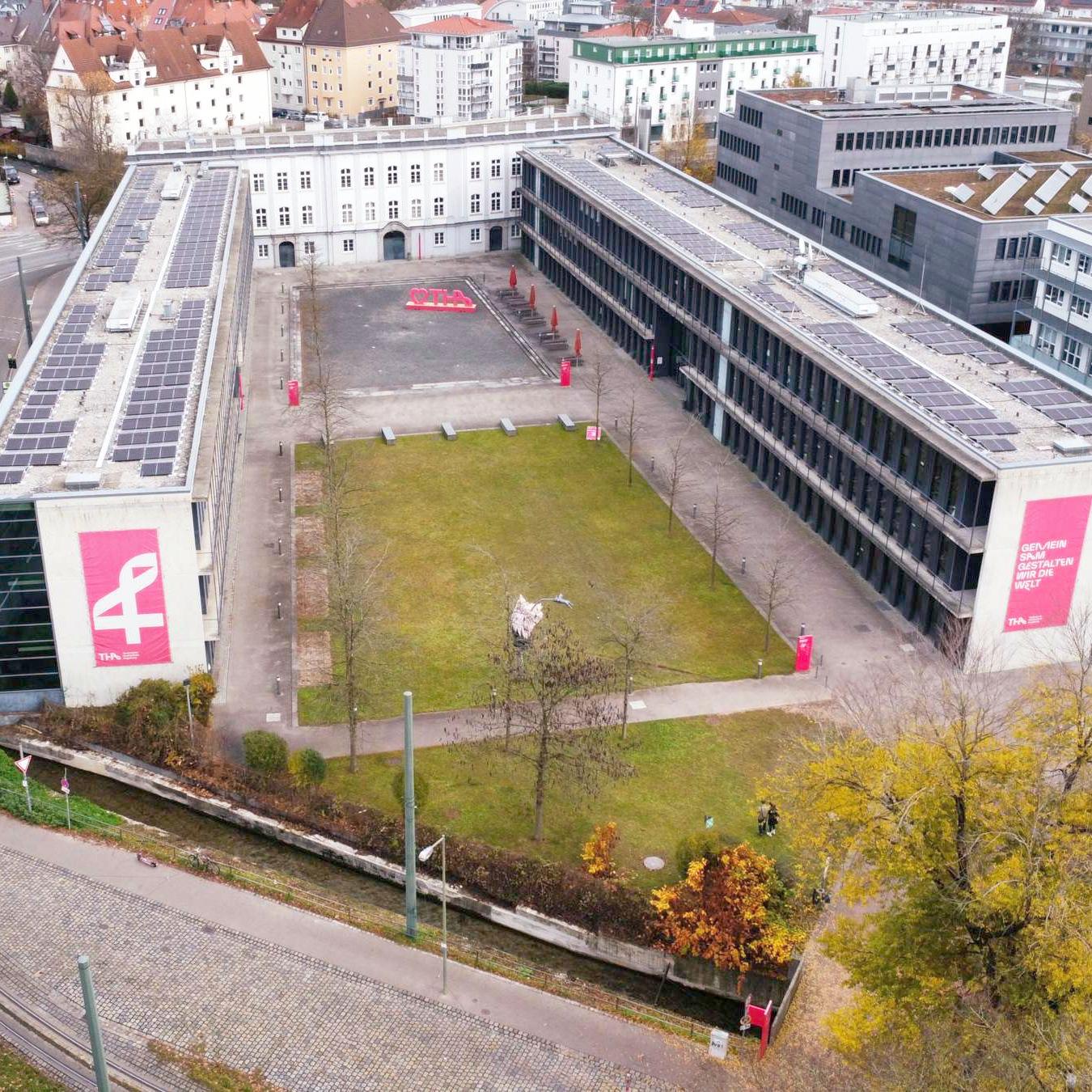 Der KLM-Innenhof aus der Vogelperspektive