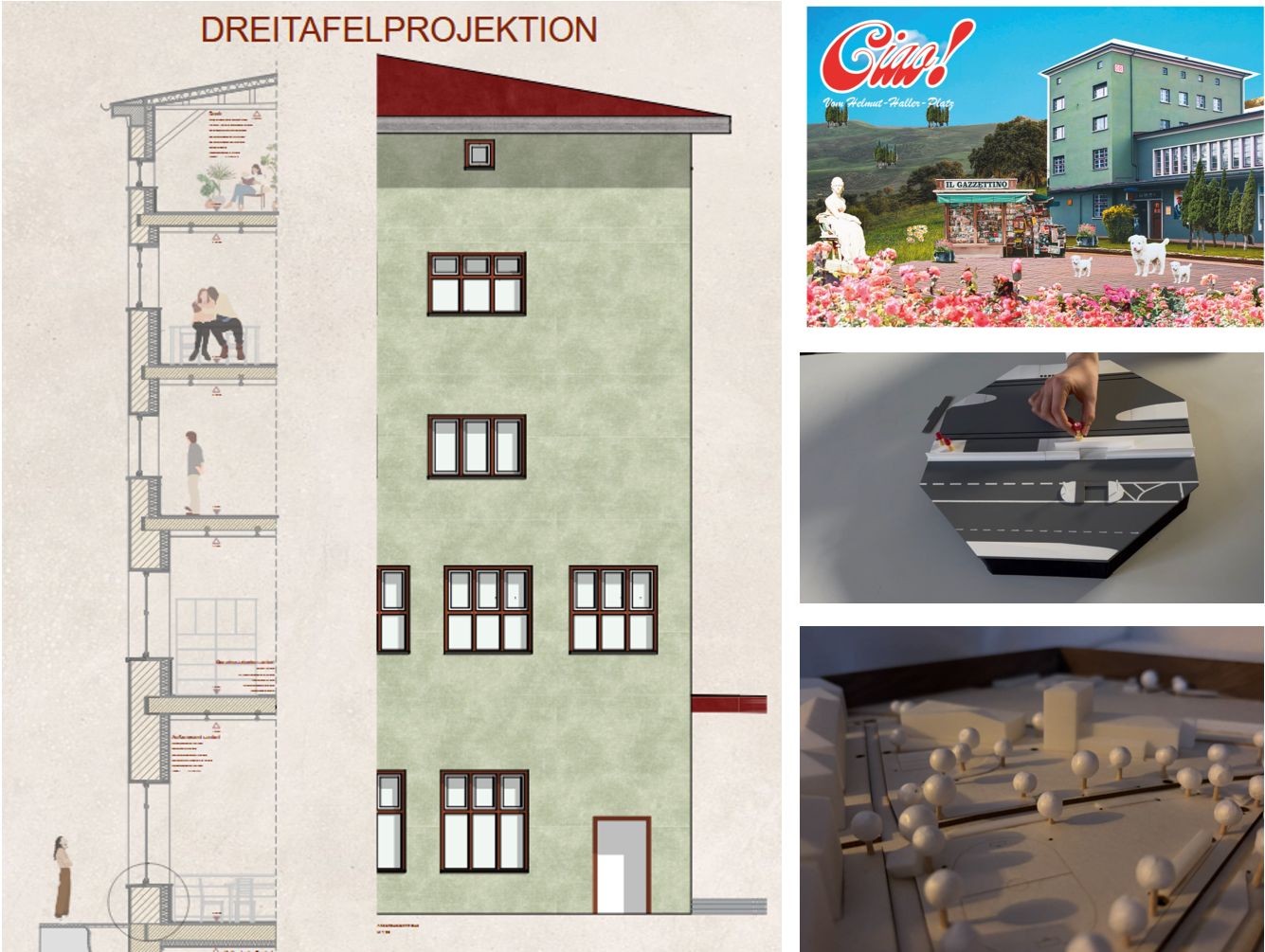 Collage Projektarbeiten von Studierenden