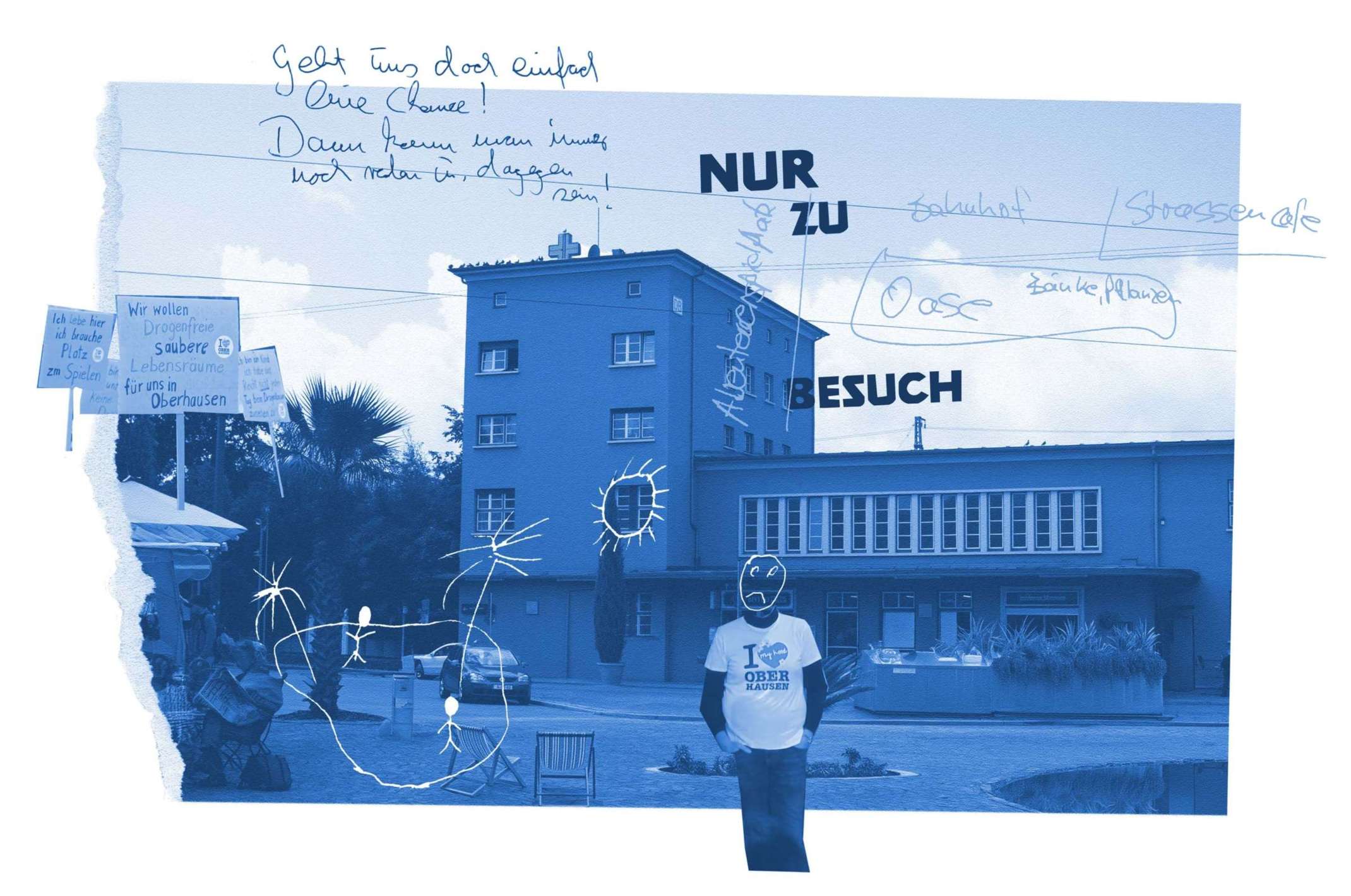 Bahnhof und Bahnhofsvorplatz Augsburg Oberhausen