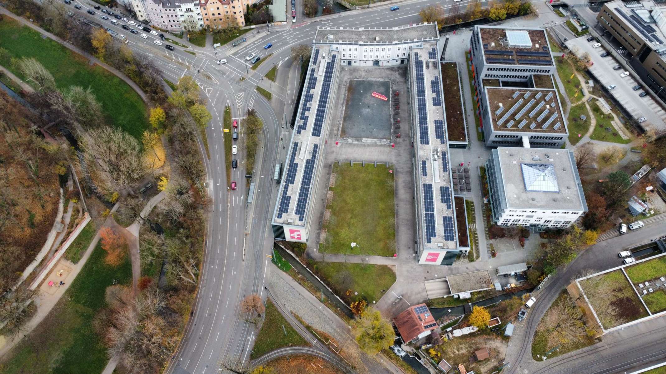 Luftaufnahme am Roten Tor