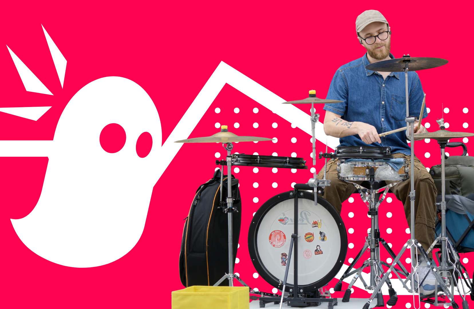 Selbstständiger Musiker am Schlagzeug