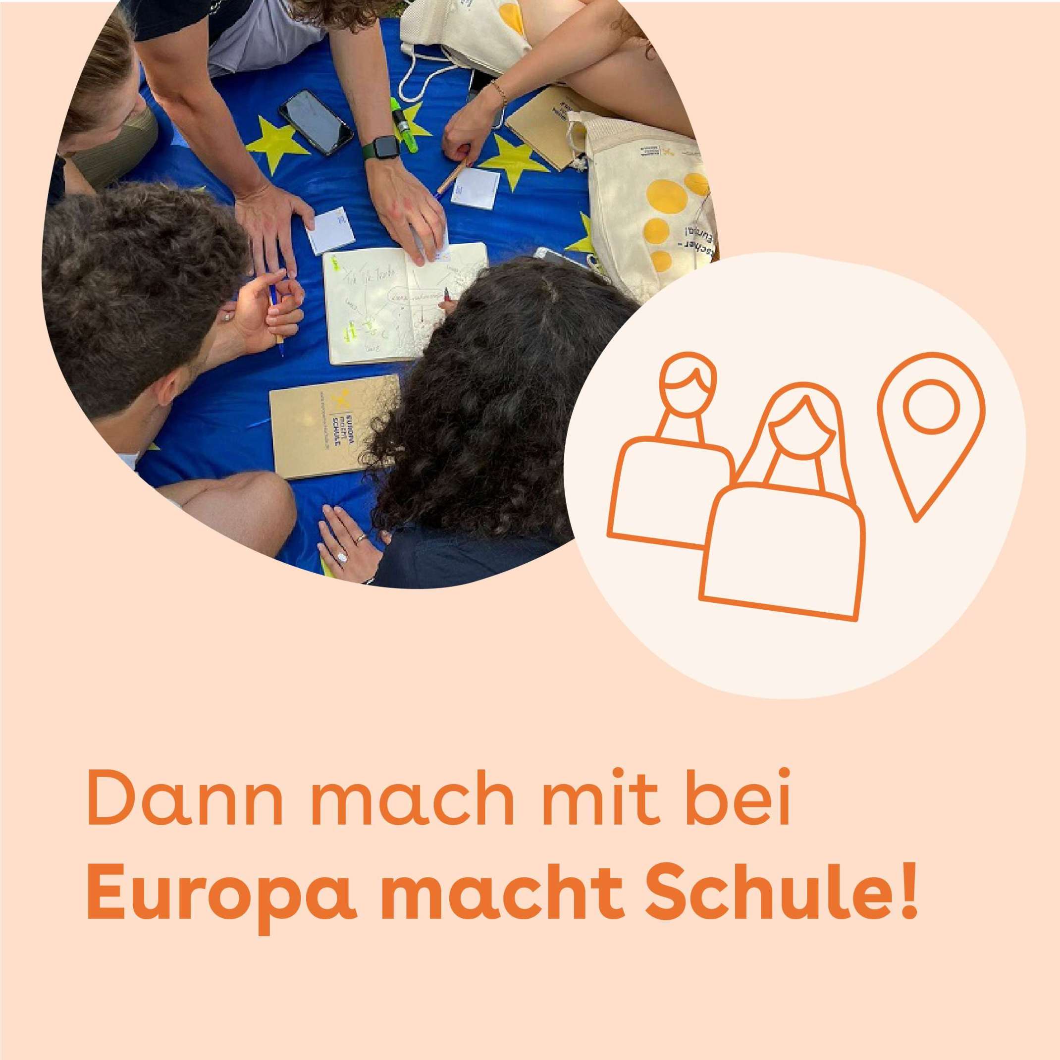 Ems Post mit der Aufschrift: Dann mach mit bei Europa macht Schule