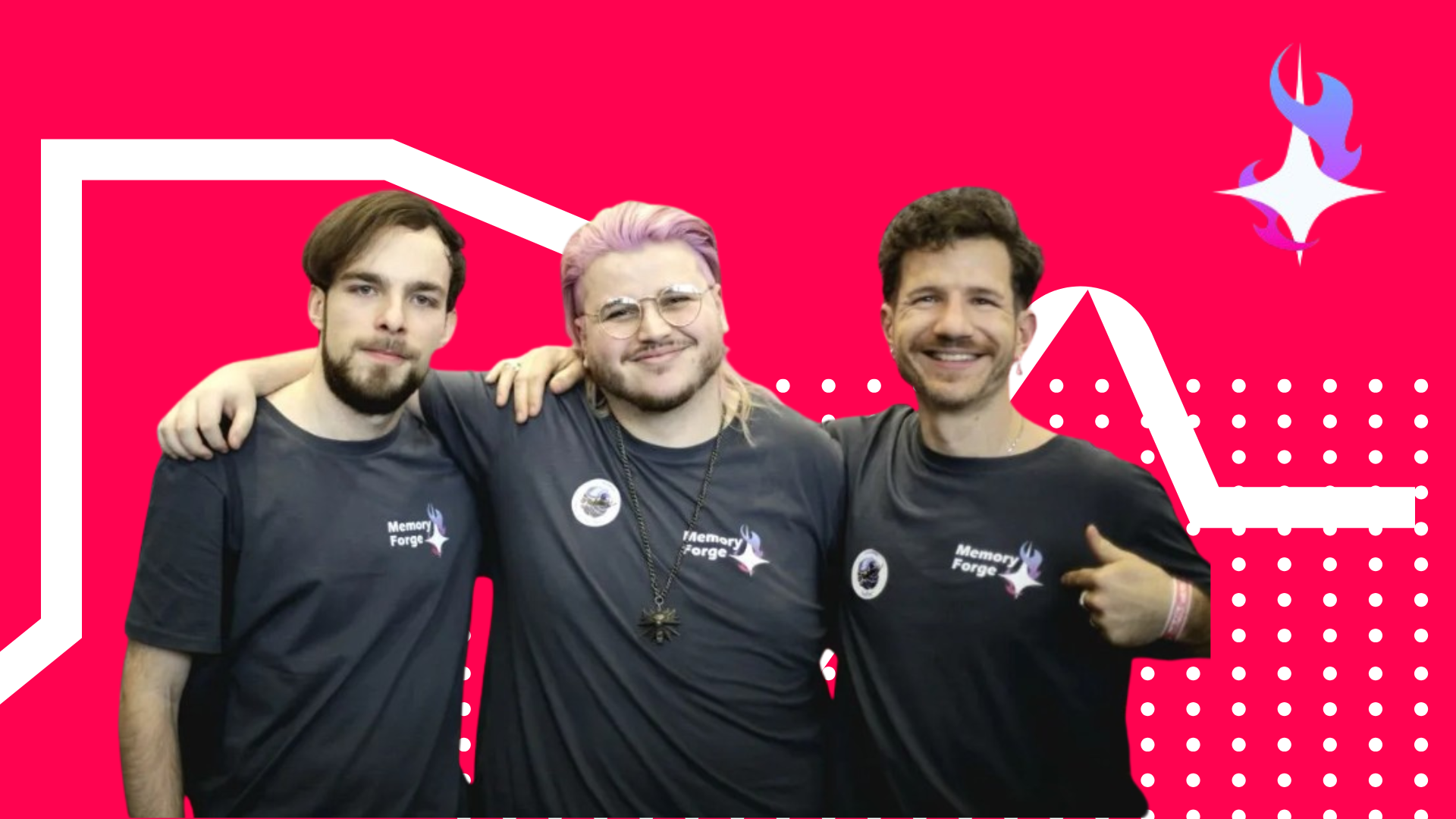 Michael Braun, Elia Çakar und Moritz Naab von Team Memory Forge