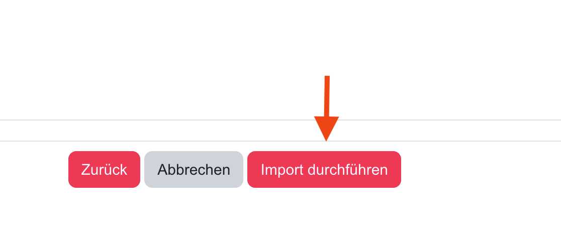 Import ausführen Import ausführen