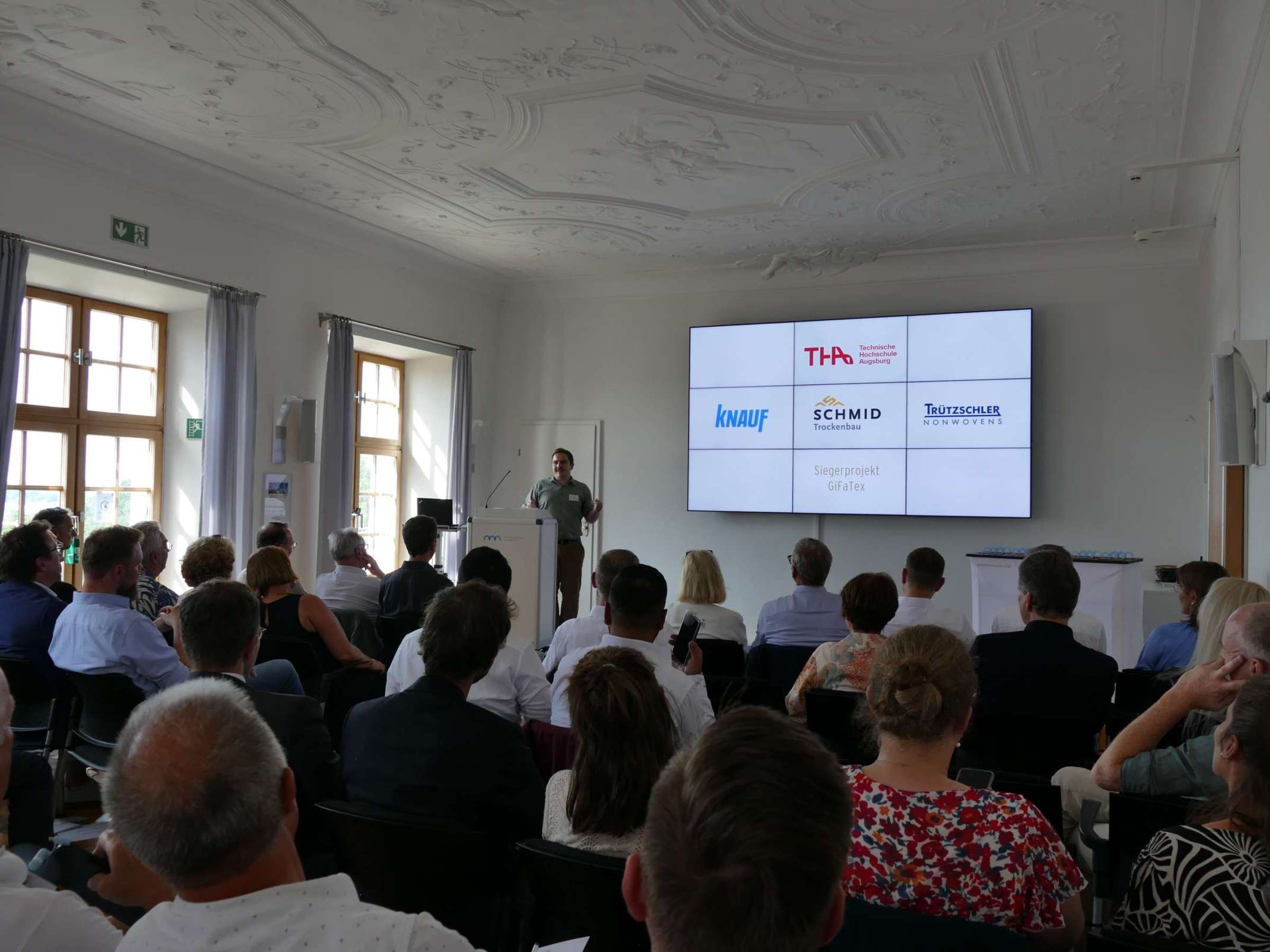 Das Transferprojket GiFaTex präsentierte Vincent Mack, Doktorand der THA / TTZ Aichach © Jessica Hövelborn