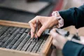Bachelor Gestaltung Drucker Buchstaben-Stempel