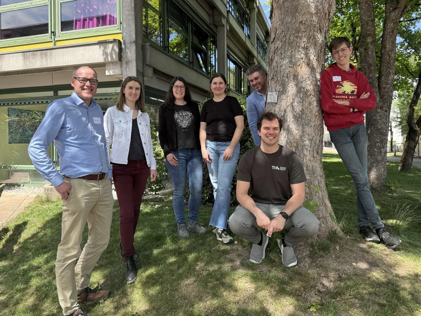 Das Team der THA bei einem Schulbesuch
